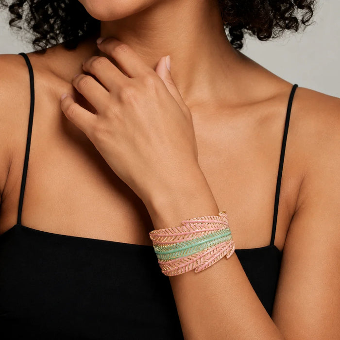 Aurelia Botanical Weave Adjustable Cuff