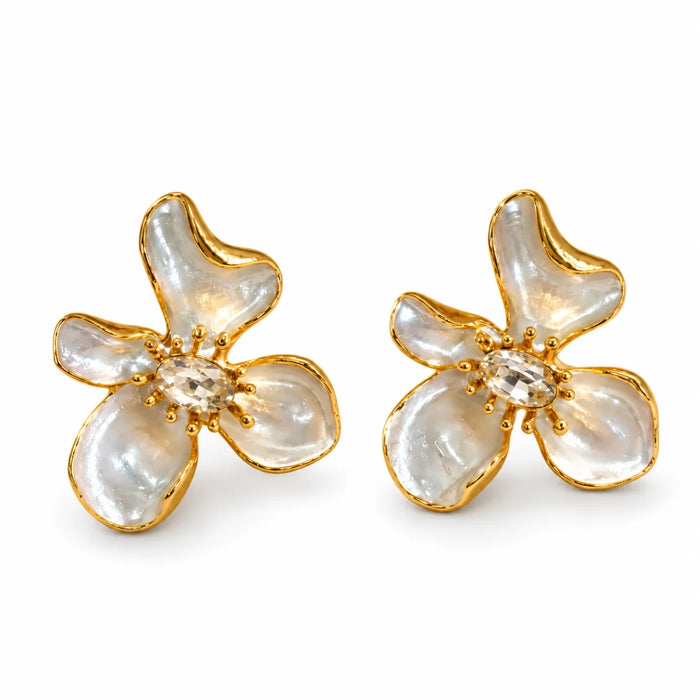 Elara Sculpted Bloom Earrings