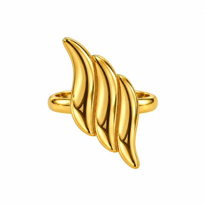 Elara Sculpted Twist Ring