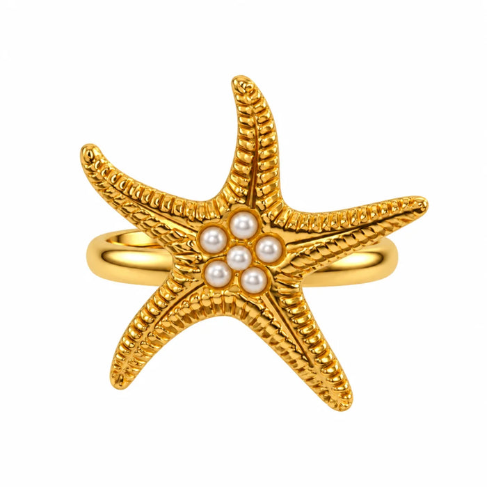 Maris Starfish Pearl Ring