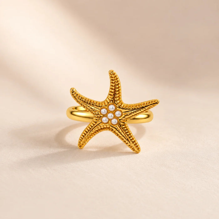 Maris Starfish Pearl Ring