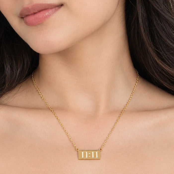 11:11 Angel Number Bar Necklace