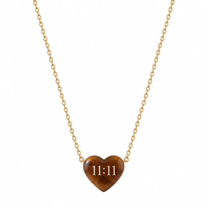 11:11 Heart Pendant Necklace