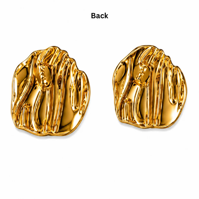 Aurelia Sculpted Wave Studs