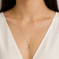 Elara Crystal Teardrop Necklace
