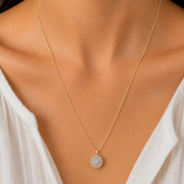 Elara Crystal Medallion Necklace