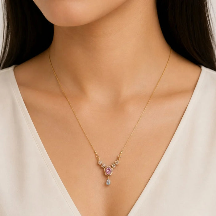 Aurelia Blush Bloom Necklace