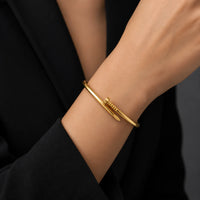 Amara Minimal Adjustable Cuff - Gold