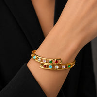 Rosalie Multicolour Crystal Adjustable Cuff