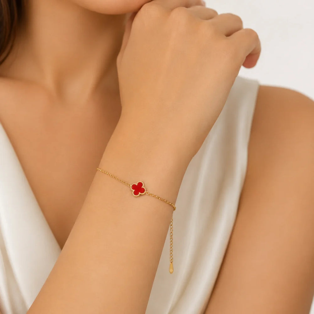 Rosalie Crimson Bloom Bracelet
