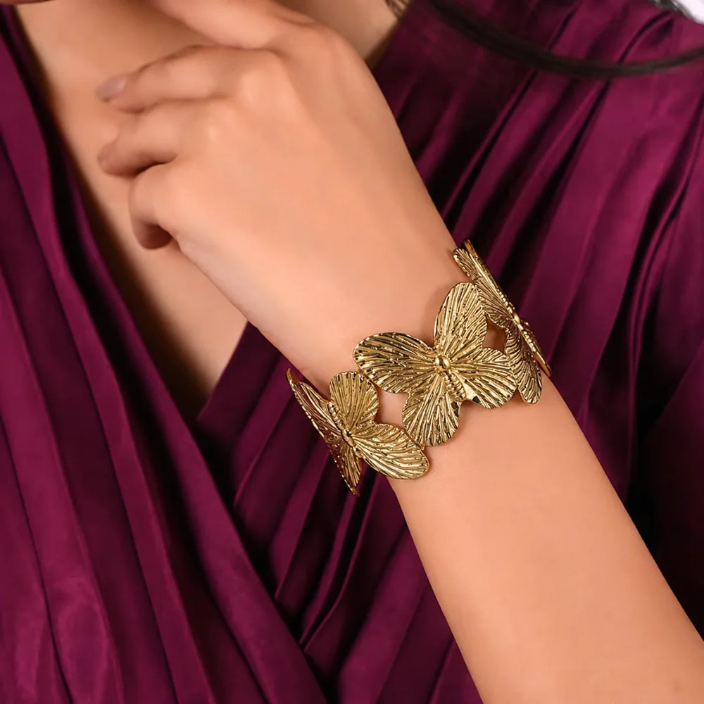 Butterfly Adjustable Cuff Bracelet
