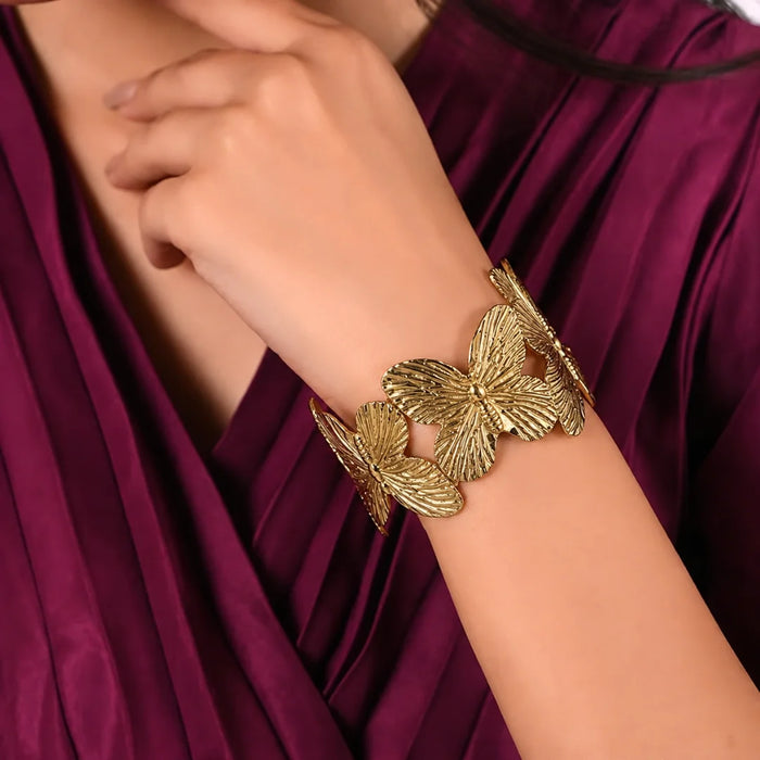 Butterfly Adjustable Cuff Bracelet