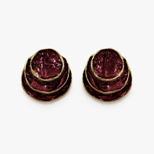 Aurelia Burgundy Layer Earrings