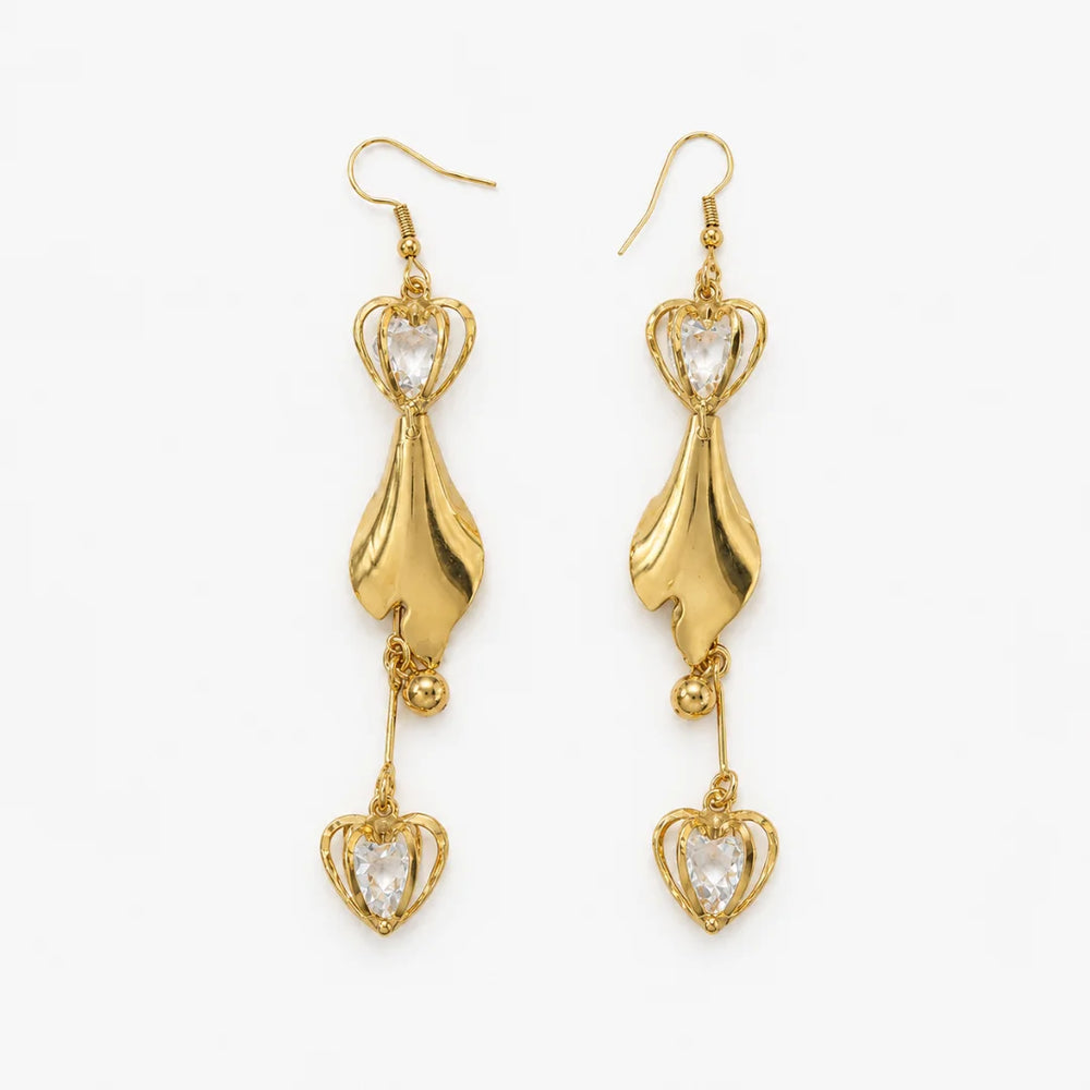Aurelia Heart Drop Earrings