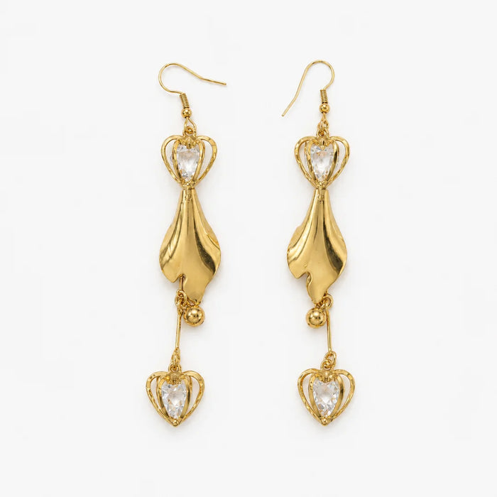 Aurelia Heart Drop Earrings