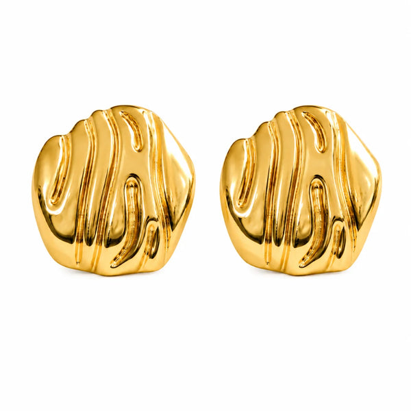 Aurelia Sculpted Wave Studs
