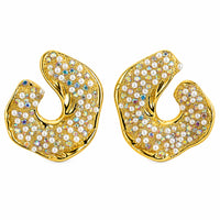 Elara Crystal Curve Earrings