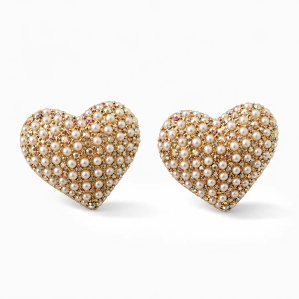Rosalie Sparkle Heart Studs