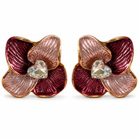 Rosalie Burgundy Bloom Earrings