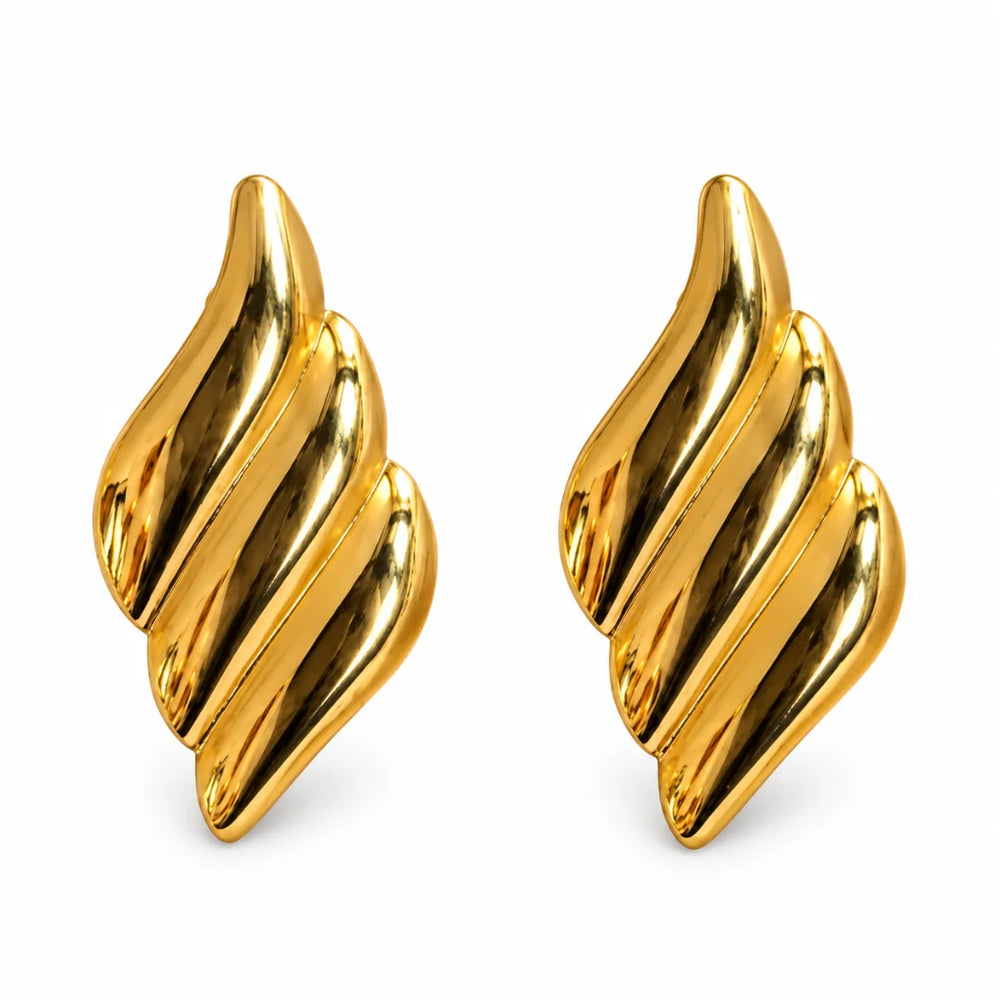 Elara Sculpted Twist Earrings