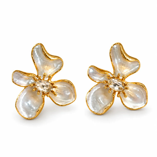 Elara Sculpted Bloom Earrings
