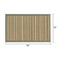 Sage Green & Natural Beige Handwoven Table Placemat
