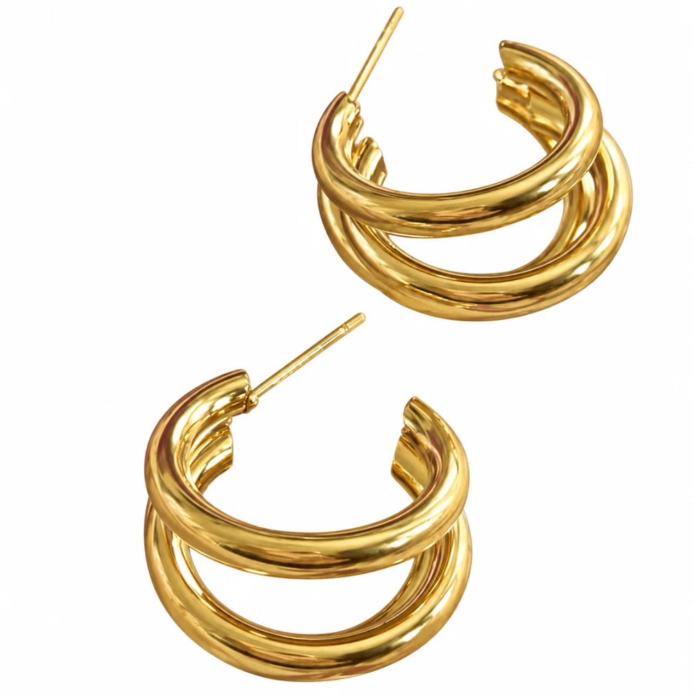 Aveline Double Band Hoops