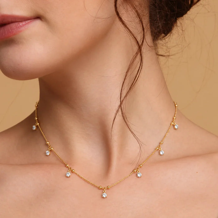 Celeste Minimal Teardrop Necklace