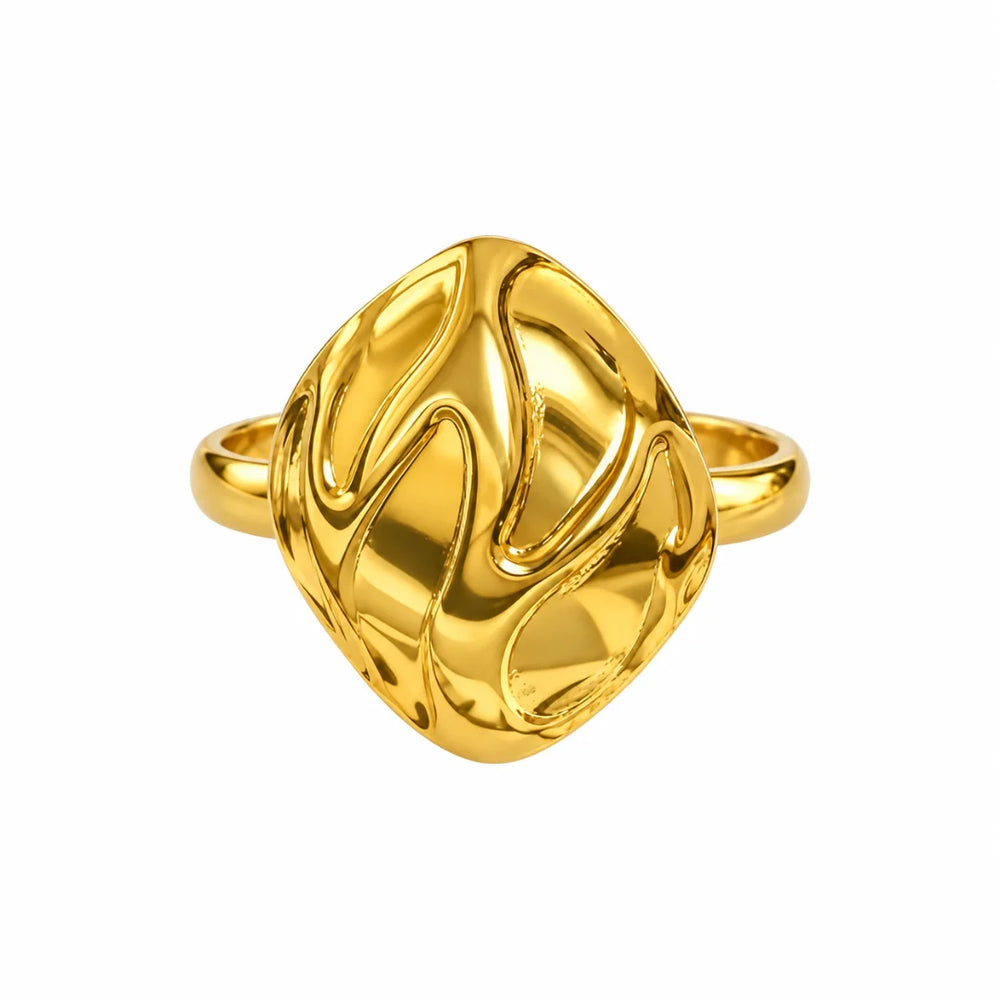 Molten Dome Vermeil Ring