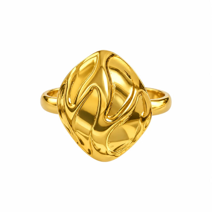 Molten Dome Vermeil Ring