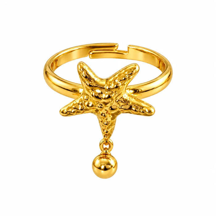 Starfish Charm Ring