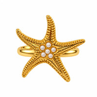 Maris Starfish Pearl Ring