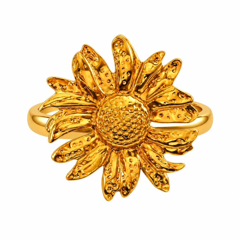 Solara Sunburst Statement Ring