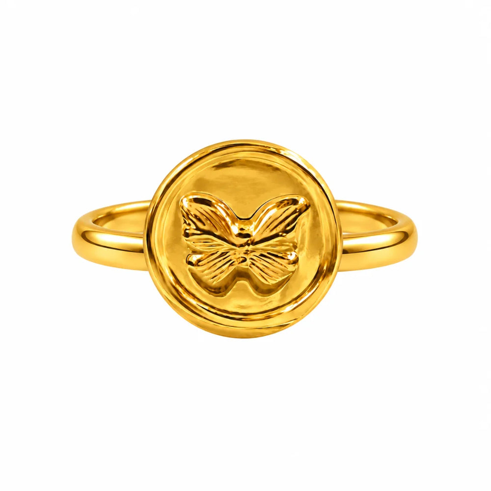 Butterfly Wax Seal Stamp Ring
