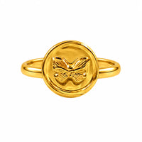 Butterfly Wax Seal Stamp Ring