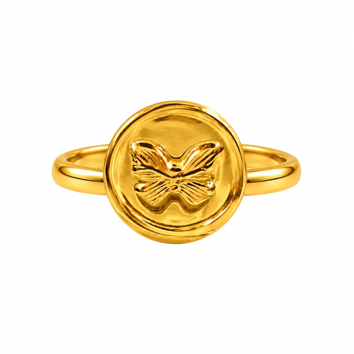 Butterfly Wax Seal Stamp Ring