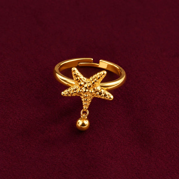 Starfish Charm Ring