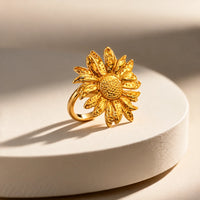 Solara Sunburst Statement Ring