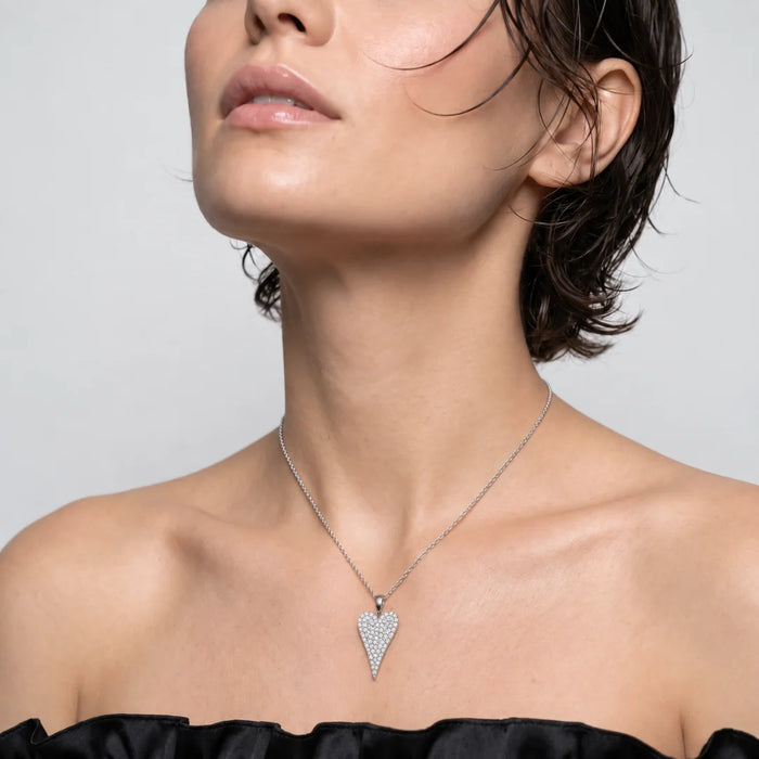 Rosalie Crystal Heart Necklace