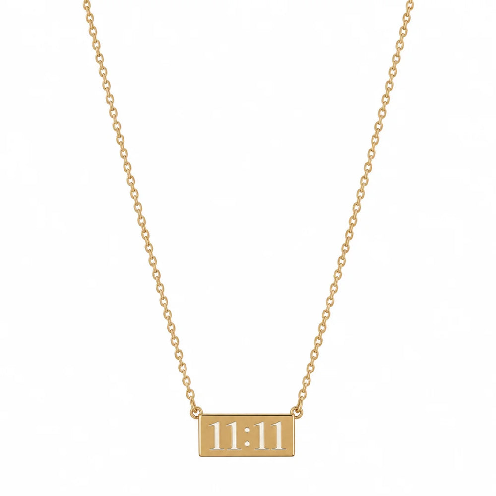 11:11 Angel Number Bar Necklace
