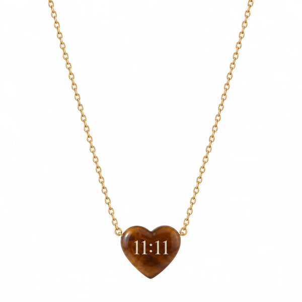 11:11 Heart Pendant Necklace