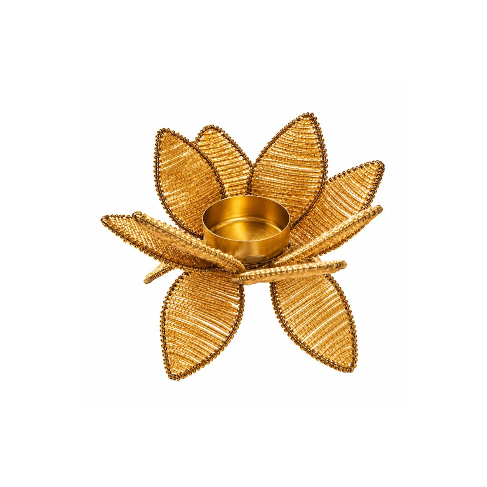 Golden Bloom Tealight Holder