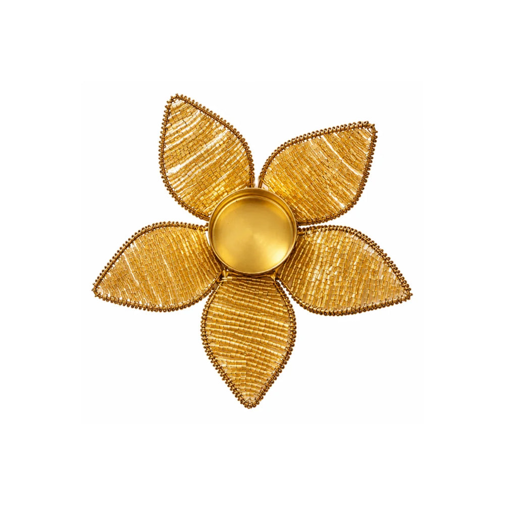 Golden Petal Tealight Holder