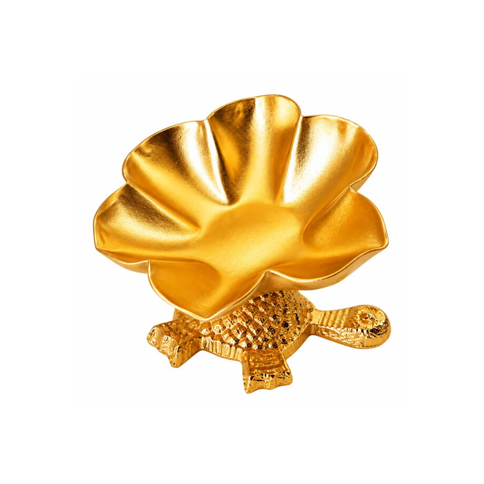 Golden Turtle Bloom Tealight Holder