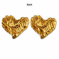 Aurelia Sculpted Heart Earrings
