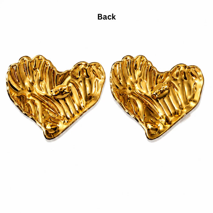 Aurelia Sculpted Heart Earrings