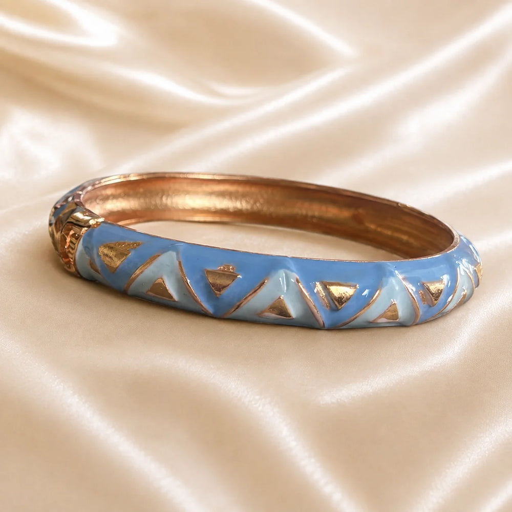 Elodie Geometric Wave Bangle Bracelet