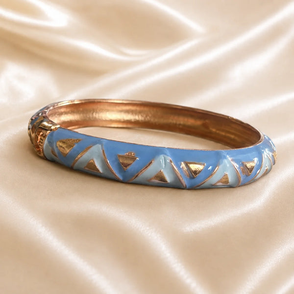 Elodie Geometric Wave Bangle Bracelet