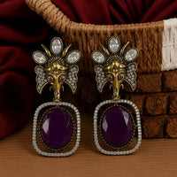 Isadora Purple Jewel Drop Earrings
