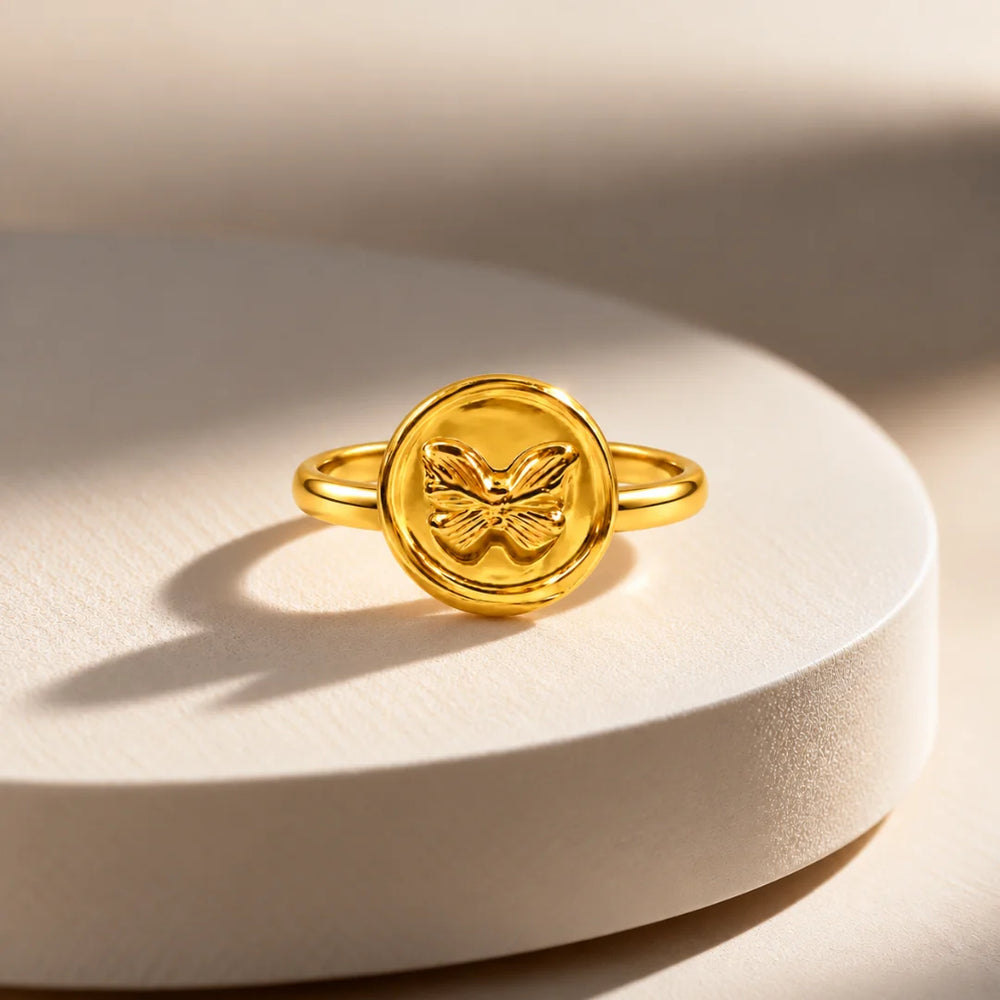 Butterfly Wax Seal Stamp Ring